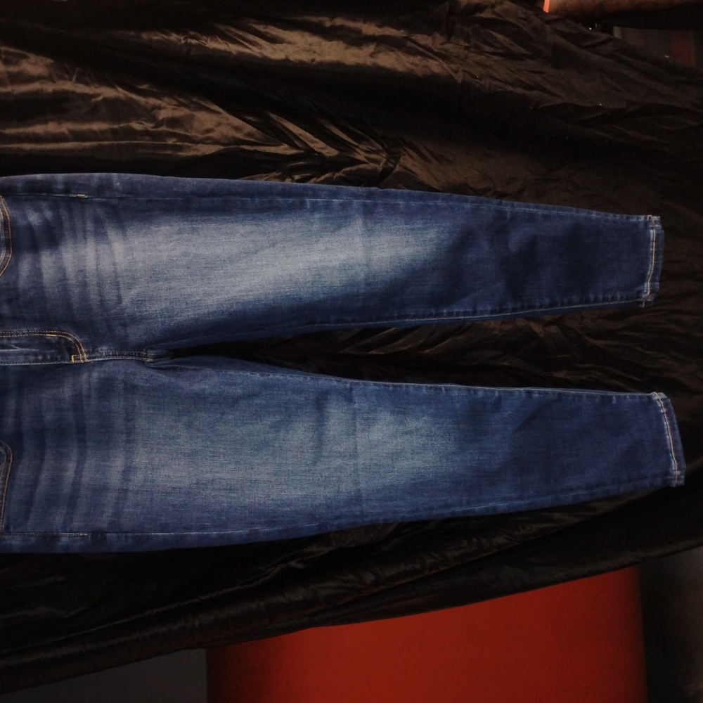American Eagle Outfitters Blue Jeggings with Vintage Fading